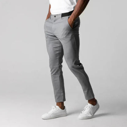 Slim fit chinobroek voor heren