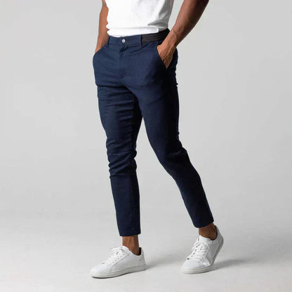 Slim fit chinobroek voor heren