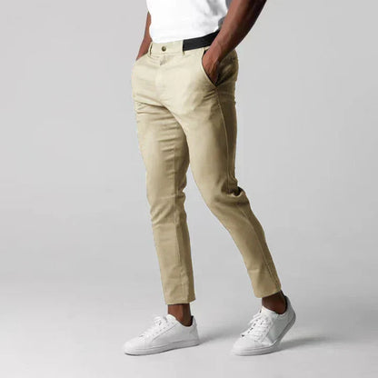 Slim fit chinobroek voor heren