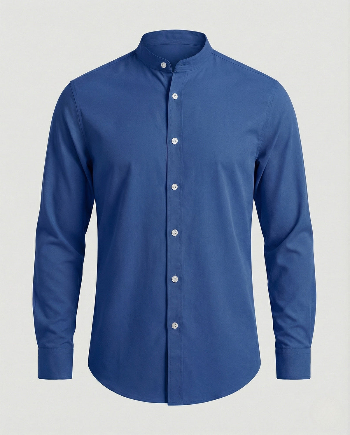 Slim fit overhemd met opstaande kraag voor heren