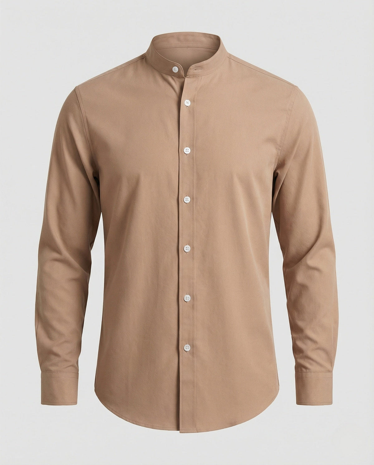 Slim fit overhemd met opstaande kraag voor heren