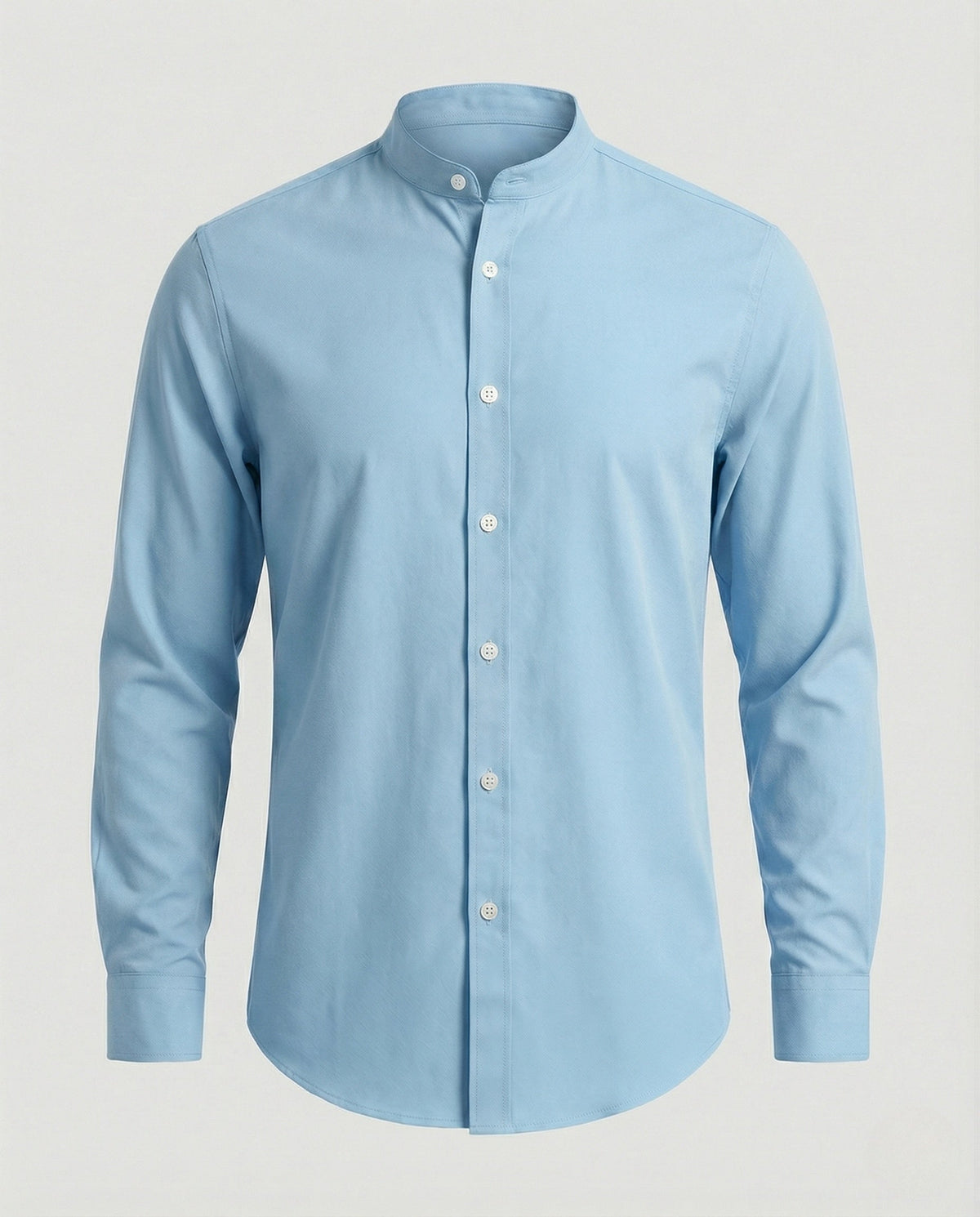 Slim fit overhemd met opstaande kraag voor heren