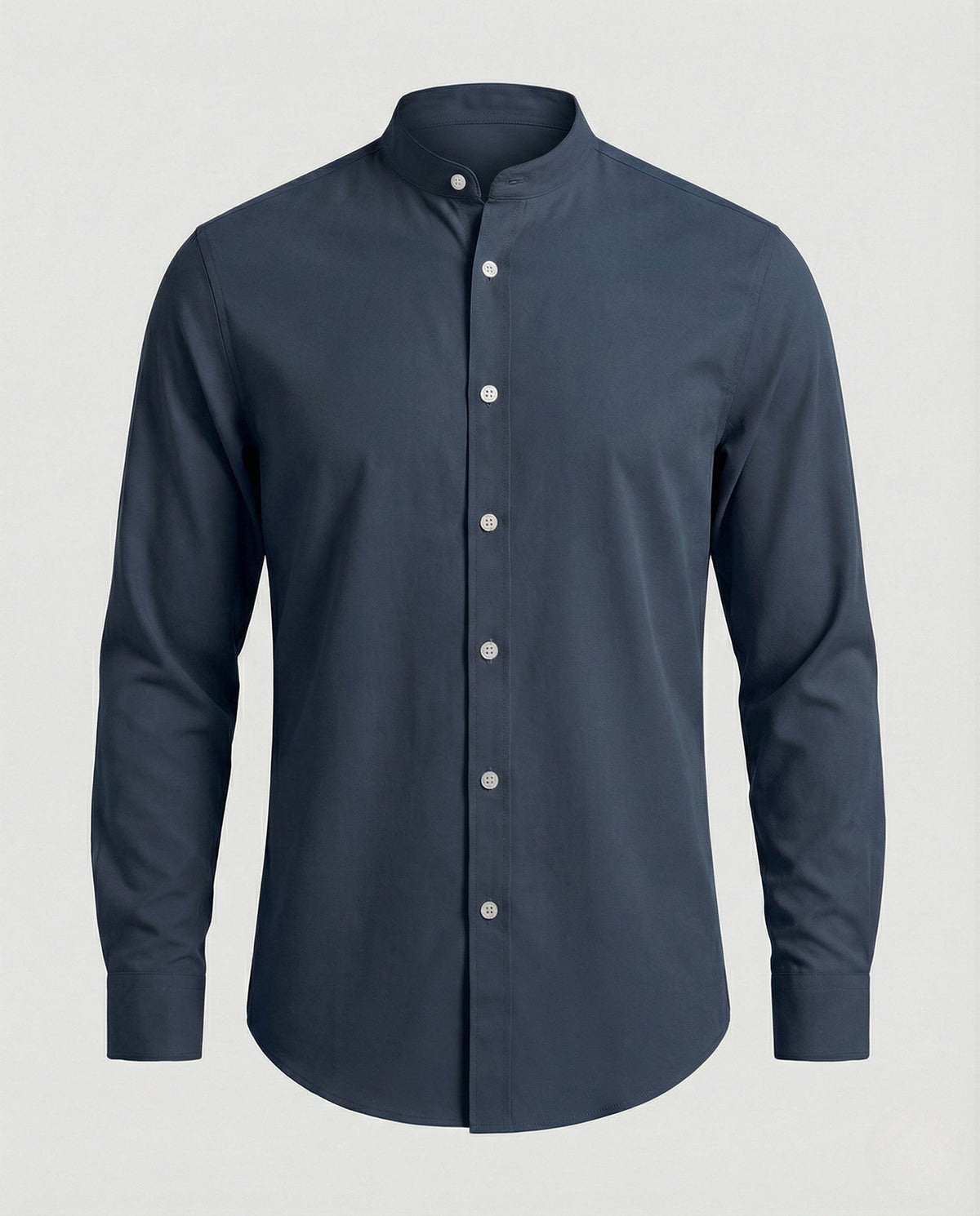 Slim fit overhemd met opstaande kraag voor heren