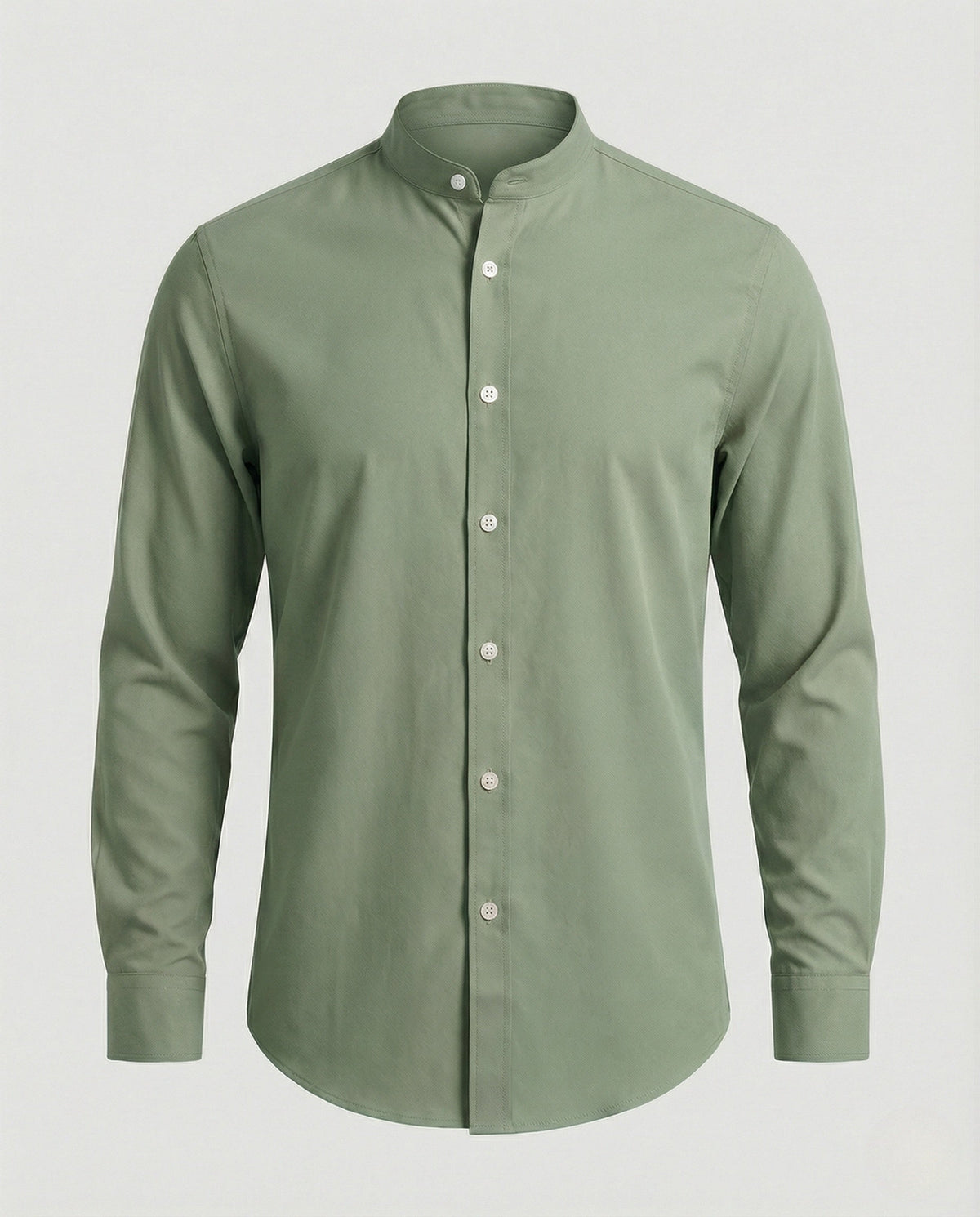 Slim fit overhemd met opstaande kraag voor heren
