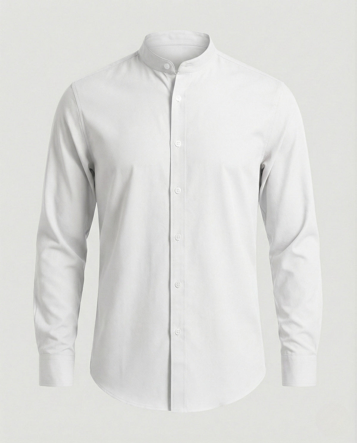 Slim fit overhemd met opstaande kraag voor heren