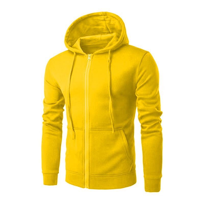 Slim-fit vest met capuchon, rits, zachte fleecevoering en kangoeroezakken voor heren