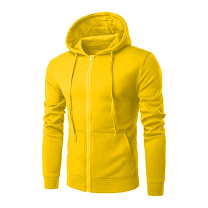 Slim-fit vest met capuchon, rits, zachte fleecevoering en kangoeroezakken voor heren