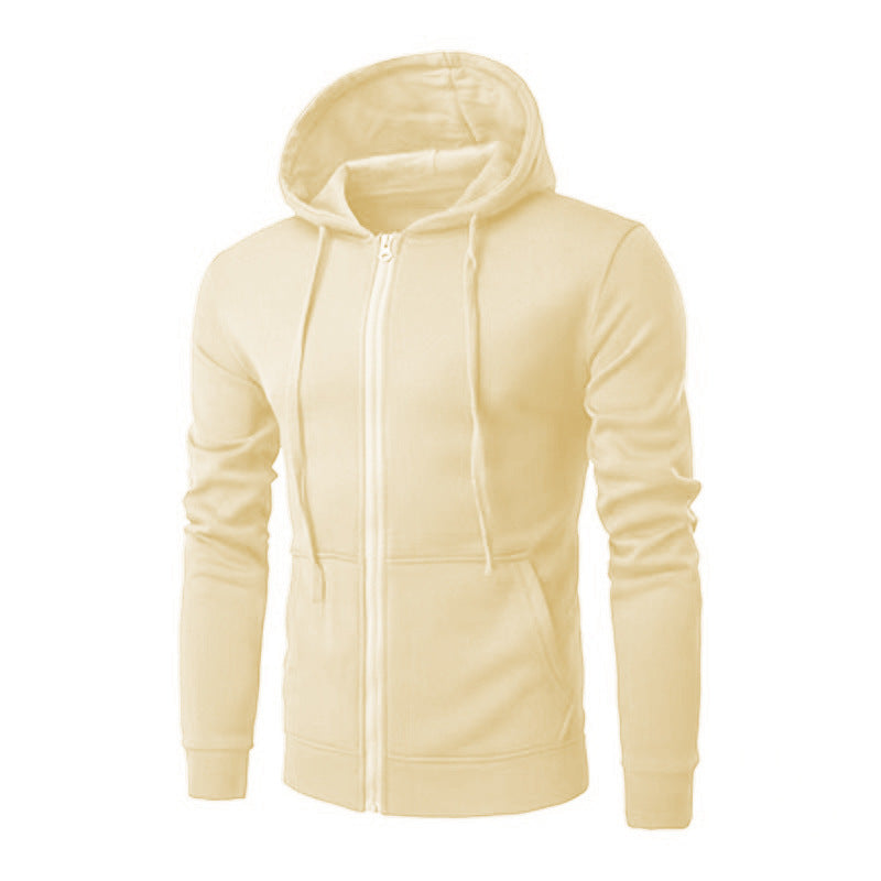 Slim-fit vest met capuchon, rits, zachte fleecevoering en kangoeroezakken voor heren