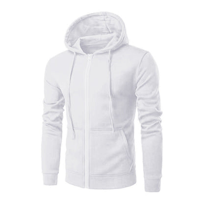 Slim-fit vest met capuchon, rits, zachte fleecevoering en kangoeroezakken voor heren