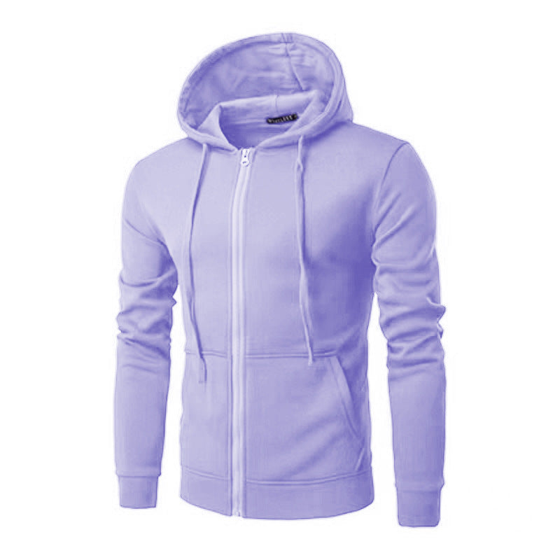 Slim-fit vest met capuchon, rits, zachte fleecevoering en kangoeroezakken voor heren