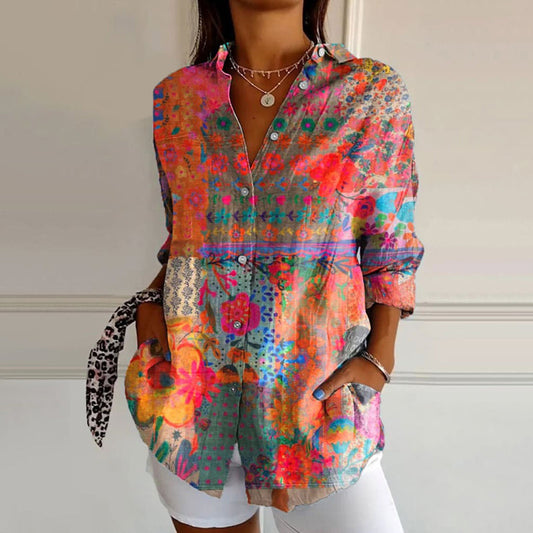 Image of Sloane | Dames Lange Mouw Button-Down Blouse