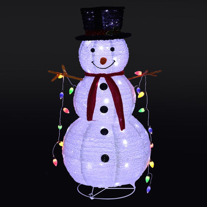Sneeuwpop - Hoogte 120 cm - LED - Inklapbaar