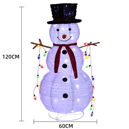 Sneeuwpop - Hoogte 120 cm - LED - Inklapbaar