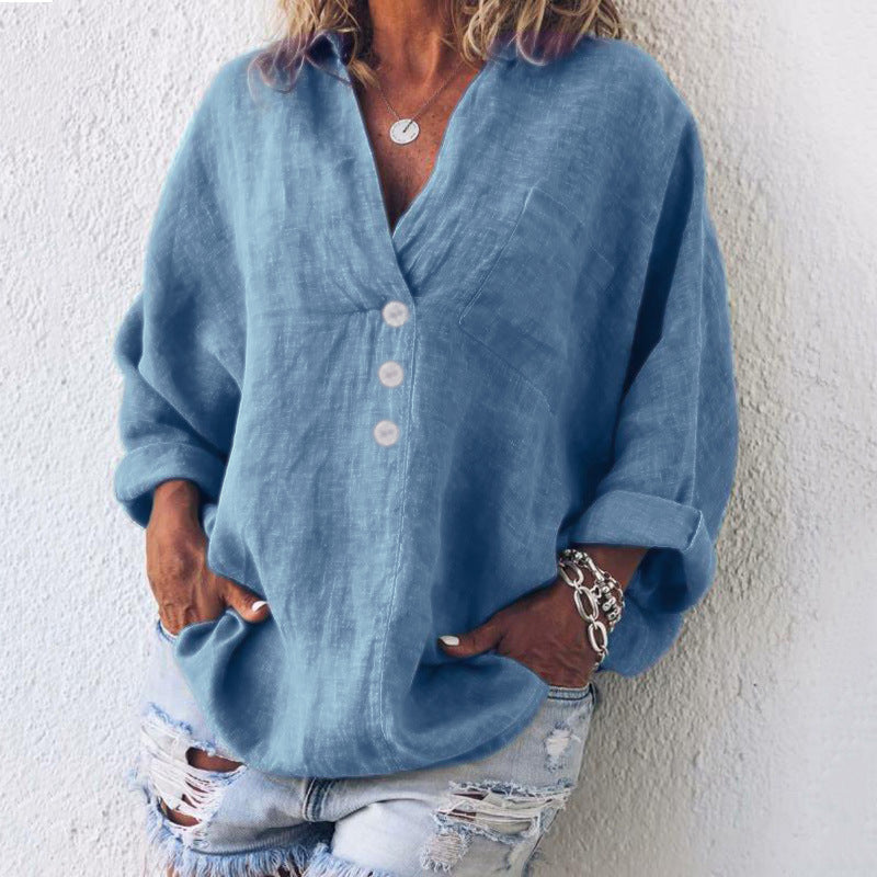 Image of Sofie | Dames Lange Mouw Button-Down Blouse