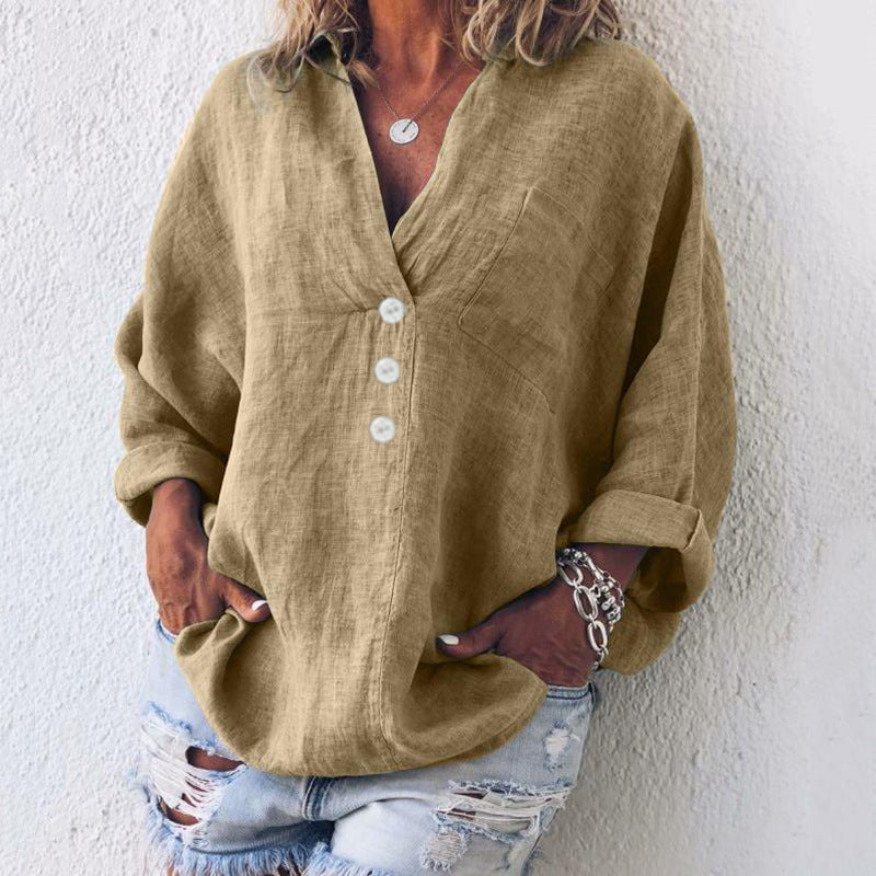 Image of Sofie | Dames Lange Mouw Button-Down Blouse