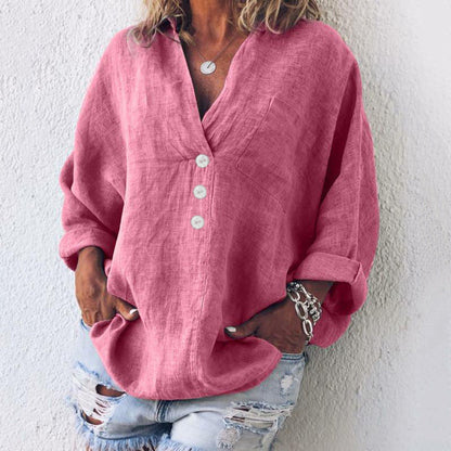 Image of Sofie | Dames Lange Mouw Button-Down Blouse