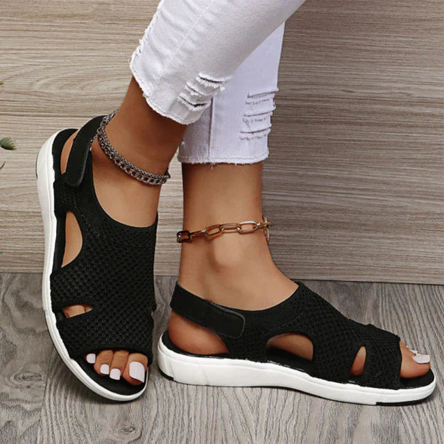 Image of Sophia | Dames Open Teen Platte Sandalen