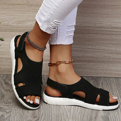 Image of Sophia | Dames Open Teen Platte Sandalen