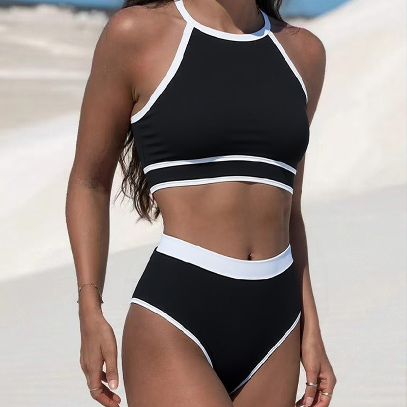 Sportieve bikiniset voor dames met hoog uitgesneden broekje en racerback top