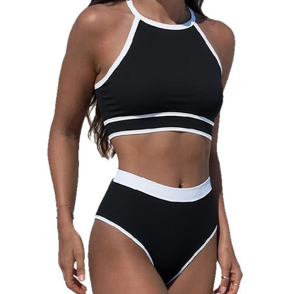 Sportieve bikiniset voor dames met hoog uitgesneden broekje en racerback top