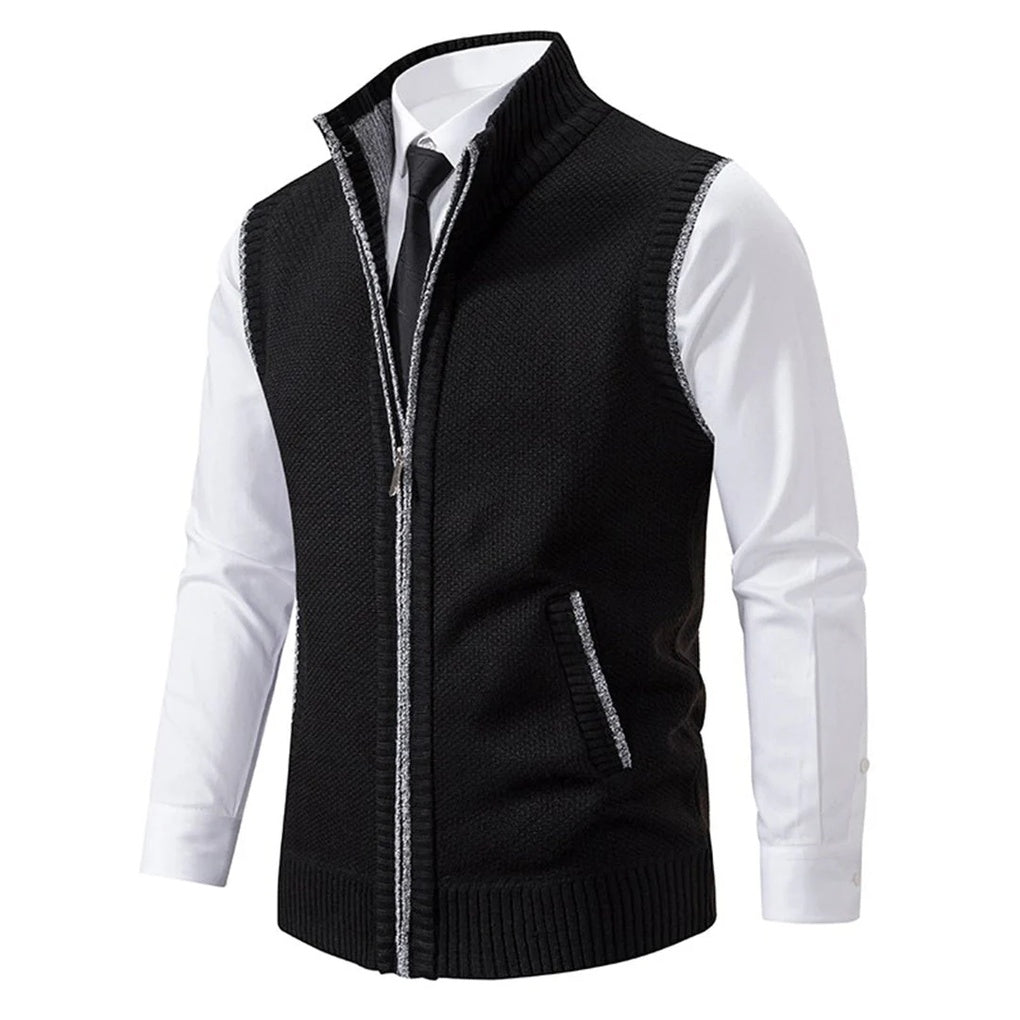 Stijlvol mouwloos herenvest – Elegante laag met verfijnde details