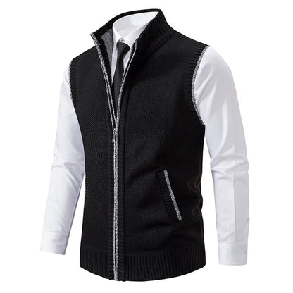 Stijlvol mouwloos herenvest – Elegante laag met verfijnde details