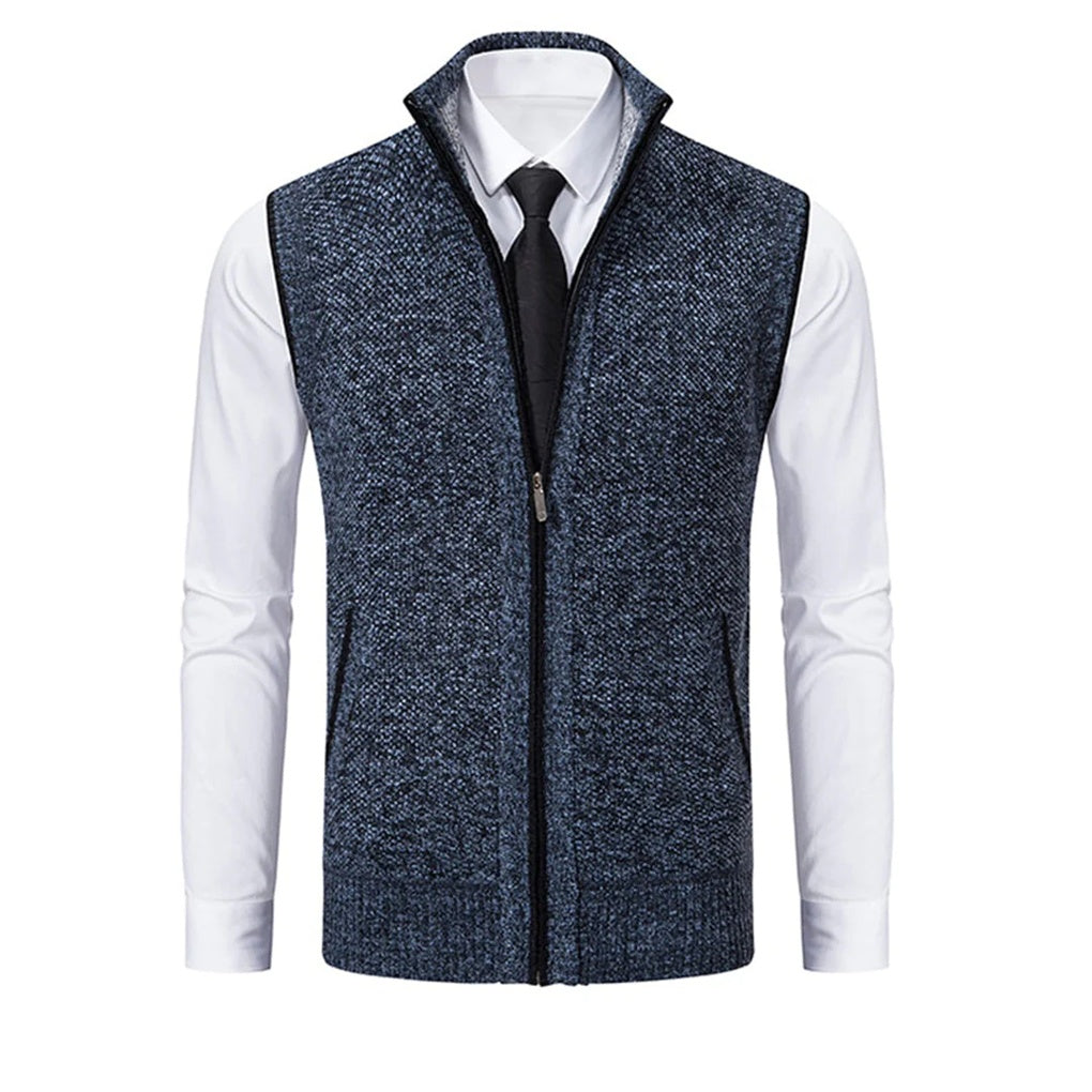 Stijlvol mouwloos herenvest – Elegante laag met verfijnde details