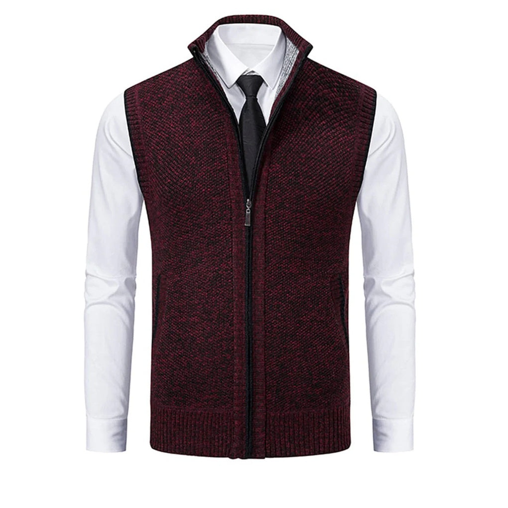 Stijlvol mouwloos herenvest – Elegante laag met verfijnde details