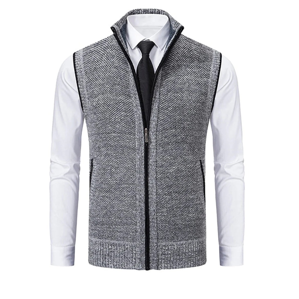 Stijlvol mouwloos herenvest – Elegante laag met verfijnde details
