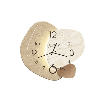 Stijlvolle Scandinavische wandklok met stil uurwerk