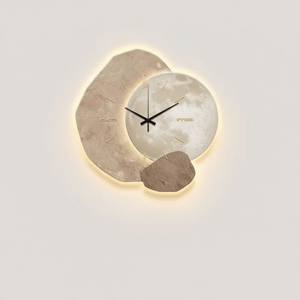 Stijlvolle Scandinavische wandklok met stil uurwerk
