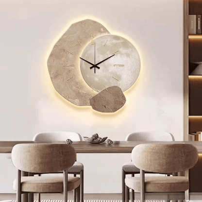Stijlvolle Scandinavische wandklok met stil uurwerk