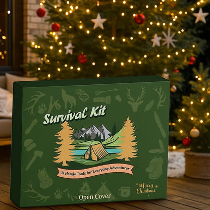 Survival Adventskalender met 24 Dagen Outdoor Gereedschap
