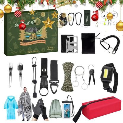 Survival Adventskalender met 24 Dagen Outdoor Gereedschap