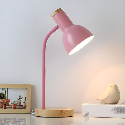 Tafellamp met Houten Voet in Scandinavische Stijl