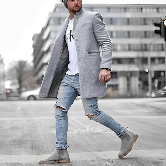Teddy | Halflange slim-fit mantel voor heren