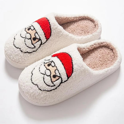 Teddy pantoffels - Retro kerstsloffen met antislipzool