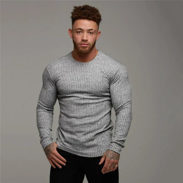 Image of Terry | Heren Slim-Fit Sweater met Lange Mouwen