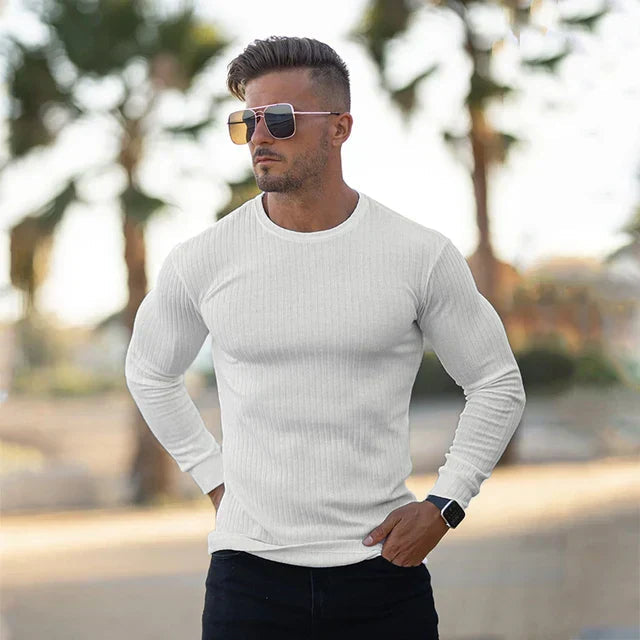 Image of Terry | Heren Slim-Fit Sweater met Lange Mouwen