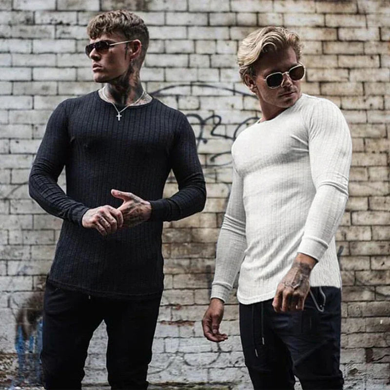 Image of Terry | Heren Slim-Fit Sweater met Lange Mouwen