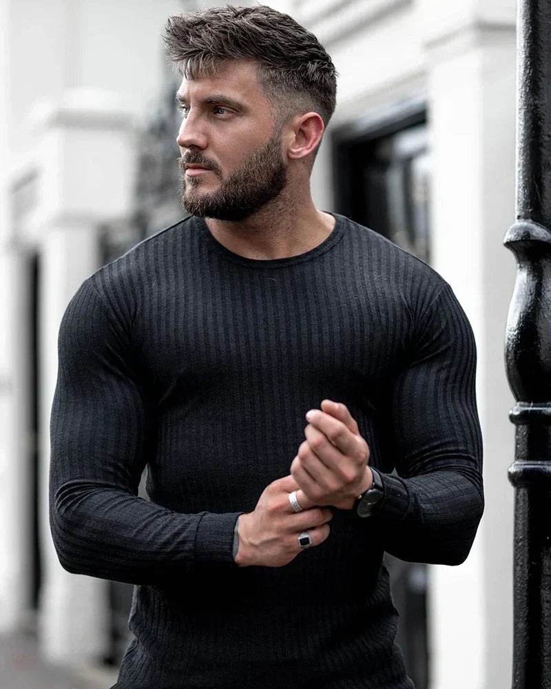 Image of Terry | Heren Slim-Fit Sweater met Lange Mouwen
