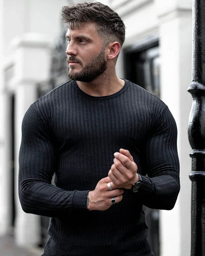 Image of Terry | Heren Slim-Fit Sweater met Lange Mouwen