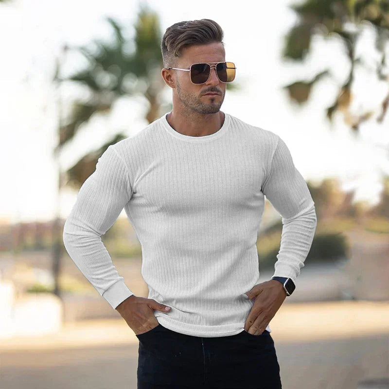 Image of Terry | Heren Slim-Fit Sweater met Lange Mouwen