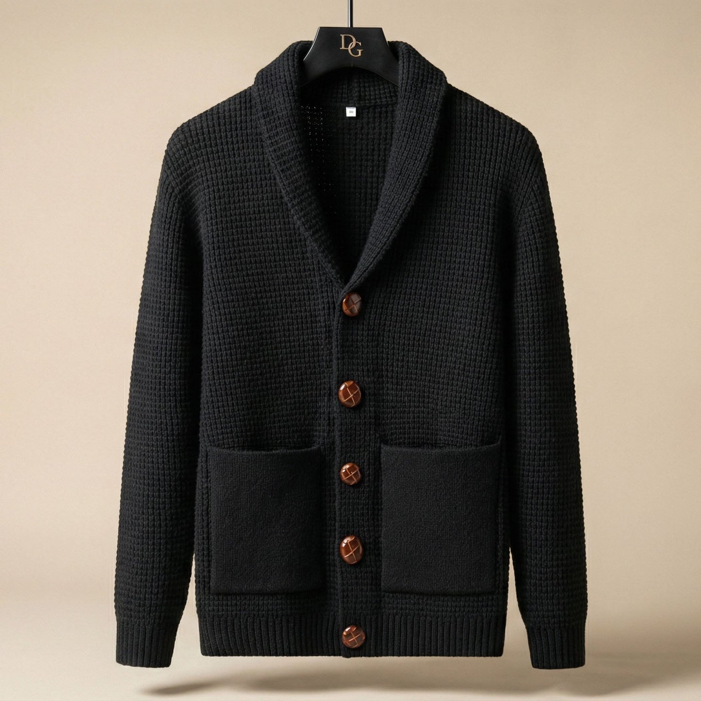 Image of Theo | Heren Shawl Collar Cardigan met Knoopsluiting