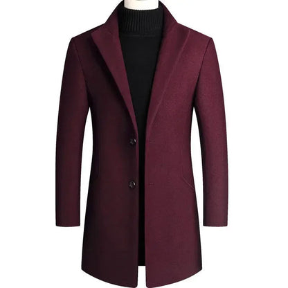 Thomas | Stijlvolle Slim-Fit Wollen Mantel