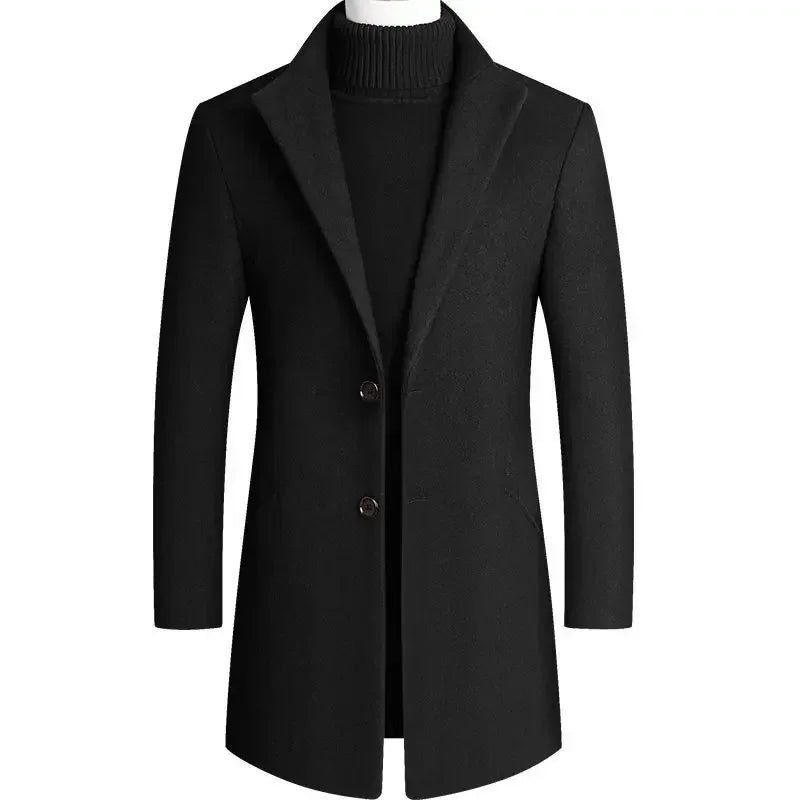 Thomas | Stijlvolle Slim-Fit Wollen Mantel