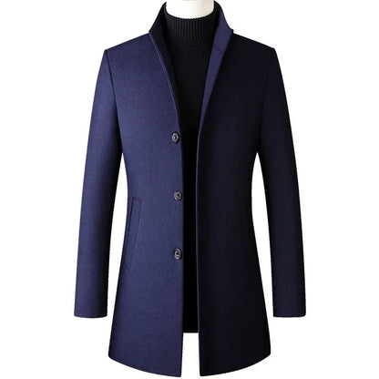 Thomas | Stijlvolle Slim-Fit Wollen Mantel