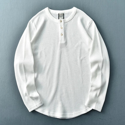 Image of Tijn | Heren Henley T-shirt met Lange Mouwen