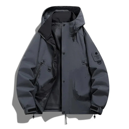 Unisex ski-winterjas met capuchon en lange mouwen