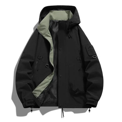 Unisex ski-winterjas met capuchon en lange mouwen